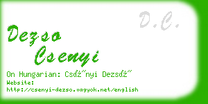 dezso csenyi business card